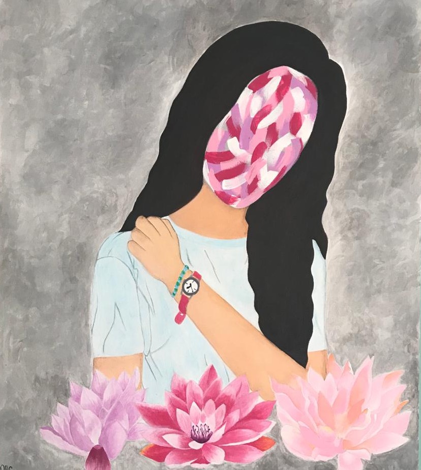 "AMOR PROPIO" Jessica Rivra Gonzáles Acrílico s/lienzo.       “If someone does not want me it is not the end of the word, but if I do not want me the word is nothing but endings” - Nayyirah Waheed. Estamos en una sociedad en donde muchas veces lo que importa es el físico, y no como es la persona, estamos rodeados de muchos estereotipos que solo nos hacen perder el amor hacia nosotros mismos, donde se busca ser amado pero se olvida el amarse. Nosotros son la única persona con la que siempre vamos a estar, debemos amarnos tal cual somos, aprender de que somos capaces y de lo mucho que valemos para no aceptar menos.