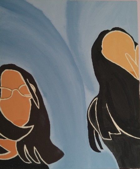 MEJORES AMIGAS Hannia Elizabeth Briseño Meléndez Acrílico y Difuminado. La amistad, uno de los vínculos, más fuertes en el ser humano, trasciende a través de los años y puede fortalecerse con los mismos. Pintura inspirada en una fotografía de mi mejor amiga y yo